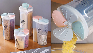 4-Grid Sealed Plastic Food Storage Box - 3 Sizes