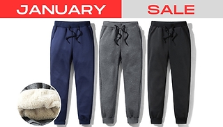 Men's Sherpa Lined Joggers - 3 Colours, 6 Sizes