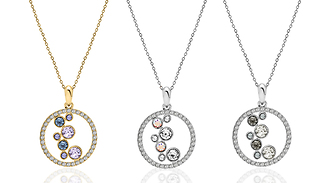 Grape drop Necklace with Luxury Crystals - 3 Designs 