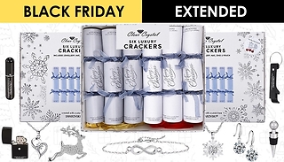 6 or 12 Luxury Christmas Crackers Made with Crystals from Swarovski