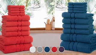 10pc Egyptian Cotton Premium Towels - 5 Colours