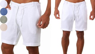 Men's Casual Tie Waist Linen Shorts - 4 Colours & 5 Sizes