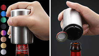 Push Down Magnetic Steel Bottle Opener Device - 8 Colours