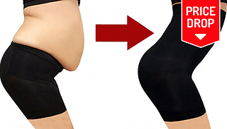Nude or Black High Waisted Tummy-Tuck Shapewear - 5 Sizes