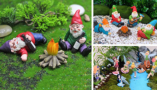 Mini Garden Gnome or Pixie Set - 3 Options