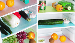 4 or 8 Anti-Bacterial Coloured Fridge Mats