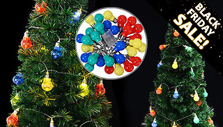 30 LED Coloured Bulb String Lights - 2 Designs