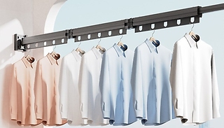 Folding Wall Mounted Clothes Hanger - 3 Sizes & 2 Colours!