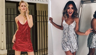Sparkly Sequin Mini-Dress - 5 Colours, 5 Sizes