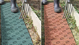 5 or 10-Pack Interlocking Plastic Garden Tiles - 2 Colours