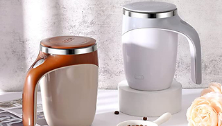 Electric Stainless Steel Magnetic Self Stirring Coffee Mug - 2 Colours
