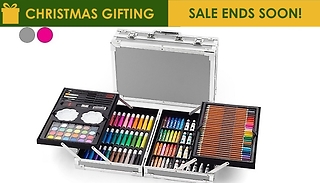 145-Piece Pencil & Paint Set with Aluminium Case - 2 Colours