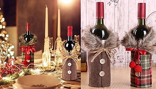 4-Pack of Christmas Wine Bottle Covers