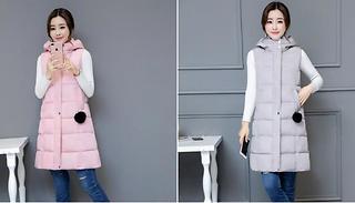 Long Puffer Gilet - 4 Colours, 8 Sizes