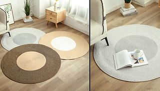 Round Woven Decorative Rug - 3 Colours