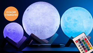 16-Colour Moon Lamp with Remote - 3 Sizes
