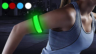 1, 2 or 4 Adjustable LED Sport Wristbands - 4 Colours