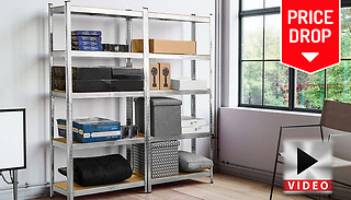 5-Tier Heavy Duty XL Fortified Metal Shelving Units - 1 or 2