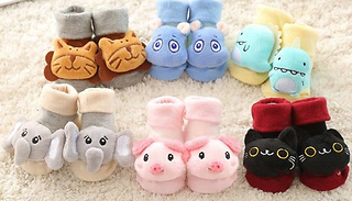 1 or 3 Pairs of Baby Cute Non-slip Floor Socks - 5 Styles & 2 Sizes
