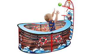 Kids Pirate Ship Basketball Pop-Up Tent