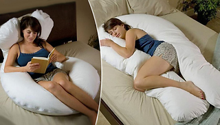 Giant U-Shaped Anti-Allergenic Pillow with Optional Pillow Case - 8 Colours