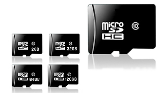 Micro SD Memory Card with Adaptor - 2, 32, 64 or 128GB