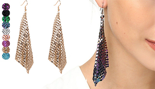 Drop Lightweight Sequin Dangle Earrings - 9 Colours