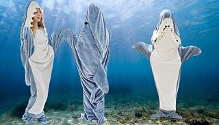 Wearable Shark One-Piece Blanket & Hoodie