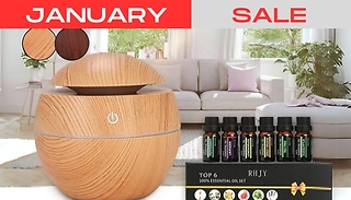 Electric Aroma Humidifier With Optional Essential Oils - 2 Colours