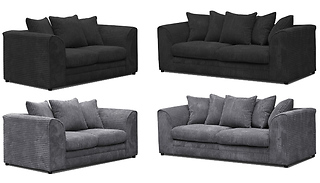 3 & 2-Seater Cord Sofa Set - 2 Colours