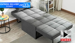 4-in-1 Recliner Fabric Single Sofa Bed - 1 or 2 Pack