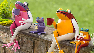 Metal Frog Garden Ornament - 4 Designs To Choose From!