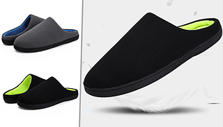 Men's Memory Foam Warm Slippers - 2 Colours & 6 Sizes
