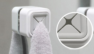 4 or 8-Pack of Wall Mounted Towel Holders - 2 Colours