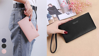 Ladies' PU-Leather Clutch Purse - 3 Colours