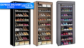 10-Tier Dustproof Shoe Cabinet - 3 Colours