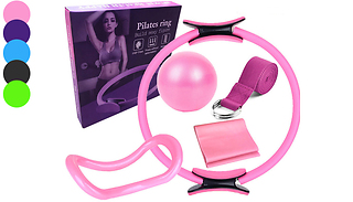 6-Piece Pilates Circle Magic Ring Yoga Ball Set