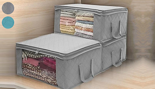 1, 2 or 3 Anti-Dust Clothes Storage Boxes - 2 Colours