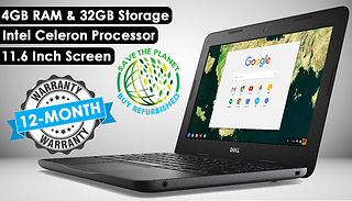 Dell Chromebook 3180 11.6 Inch Intel Celeron 4GB RAM 32GB Storage