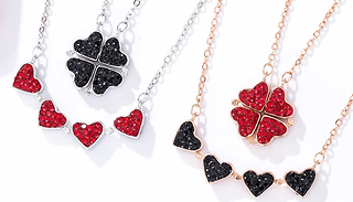 2-in-1 Clover Hearts Love Necklace - 6 Colours & 2 Designs