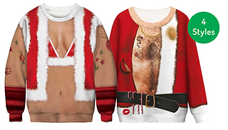 Comical 3D Christmas Jumper - 3 Styles & 5 Sizes