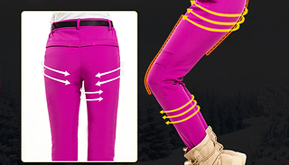 Women's Fleece-Lined Waterproof Trousers - 4 Colours & 5 Sizes