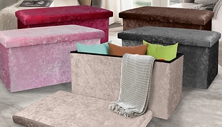 Double Velvet Ottoman Box - 5 Colours 