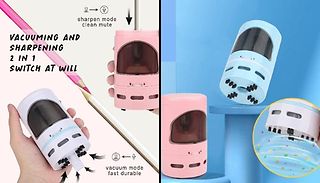 Pencil Sharpener with Mini Vacuum - 3 Colours
