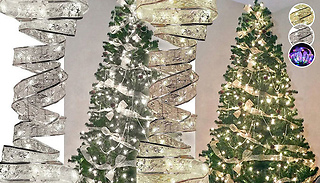 4m or 5m Christmas Fairy 40-LED Light Ribbon - 3 Colours