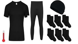 Mens Black Thermal Set with Additional Thermal Options - 5 Sizes