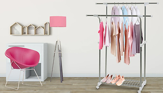 Adjustable Double Rail Garment Rack