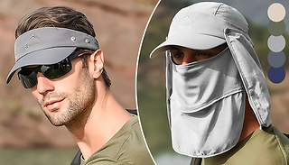 Foldable Sun Visor With Removable Hat & Face Cover - 5 Colours