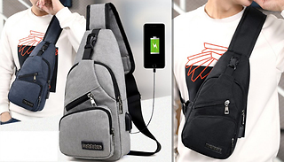 USB Charging Cross-Body Bag - 3 Colours