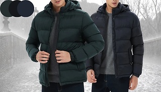 Winter Warm Padded Zipper Jacket - 3 Colours, 5 Sizes 